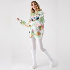 Chiara Ferragni Women’s Multicolor Tie-Dye Cotton Sweatshirt Size XS